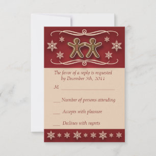 Pain d'épices Carte de réponse RSVP Noël