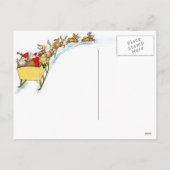 Pain d'épices Carte postale Père Noël reideer traî (Dos)