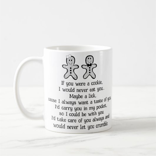Pain d'épices Cookie Couple Log Mug (Gauche)