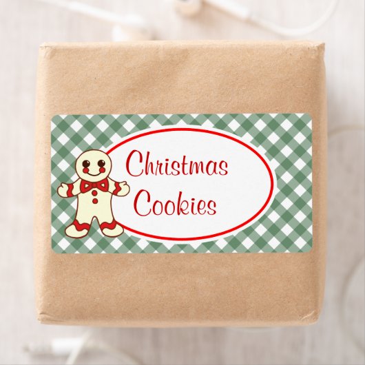 Pain d'épices Cookies de Noël Étiquette (En situation)