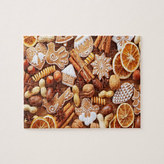 Pain d'épices de Noël et sucreries Puzzle (Horizontal)