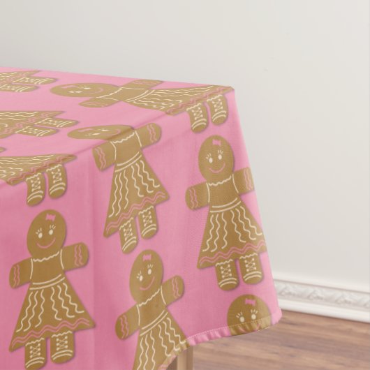 Pain d'épices de Noël Fille Nappe rose (In Situ)