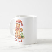 Pain d'épices de Noël Nom personnalisé Mug (Devant gauche)