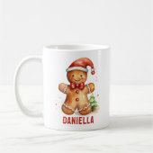 Pain d'épices de Noël Nom personnalisé Mug (Gauche)