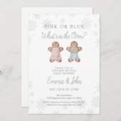 Pain d'épices d'hiver Sexe Révéler Invitation (Devant / Derrière)