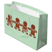 Pain d'épices Garçons Filles Sac cadeau de Noël (Dos Angle)