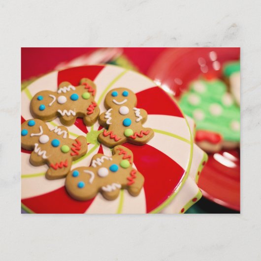 Pain d'épices Homme Cookie Noël Recette Carte post (Dos)