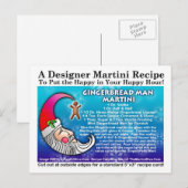 Pain d'épices Homme Martini de Noël Recette Carte (Devant / Derrière)