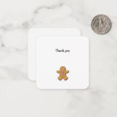 Pain d'épices Homme Mini Remerciements Carte Note (Devant/Arrière en situation)