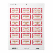 Pain d'épices Homme Vacances Cookies Étiquette (Feuille entière)