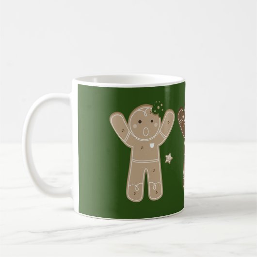 Pain d'épices Hommes Fêtes Café Mug (Gauche)