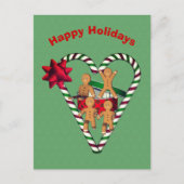 Pain d'épices Hommes Noël Carte postale (Devant)