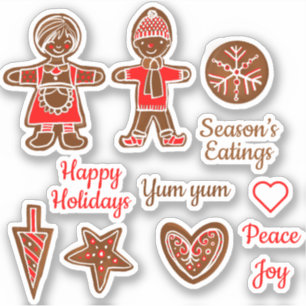 Pain d'épices, joyeux stickers de vacances