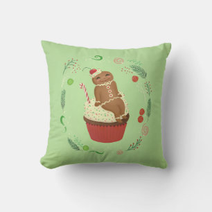 Pain d'épices mignon Homme Oreiller vert