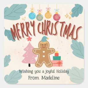 Pain d'épices mignon Noël Stickers