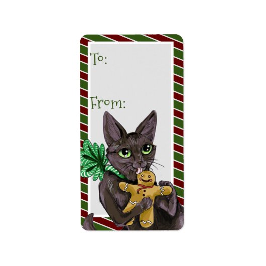 Pain d'épices Noël Cookie Kitty Étiquette (Devant)