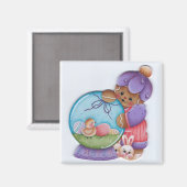 Pain d'épices Pâques Snowglobe Magnet (Recto/Verso)