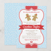 Pain d'épices Sexe Révéler Baby shower Invitation (Devant / Derrière)