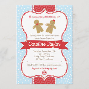 Pain d'épices Sexe Révéler Baby shower Invitation