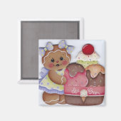 Pain d'épices sucré et aimant de crème glacée (Recto/Verso)