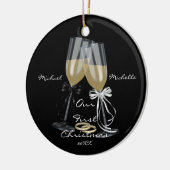 Pain grillé de mariage notre premier ornement de (Gauche)