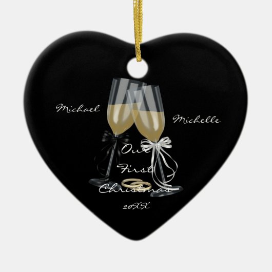 Pain grillé de mariage notre premier ornement de (Devant)