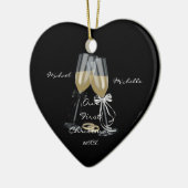 Pain grillé de mariage notre premier ornement de (Gauche)