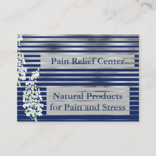 Pain Relief Center Striped Visitekaartje