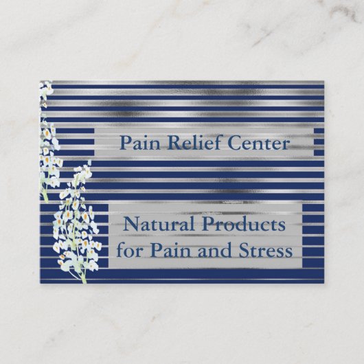 Pain Relief Center Striped Visitekaartje (Voorkant)