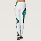 Pain Remover 1 Purple Green Abstract Leggings (Dos)