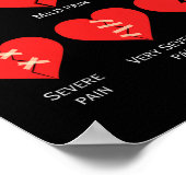 Pain Scale Chart Design For Funny Valentine's Day  Poster (Hoek)