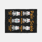 Pain Scale Cute Nurse Skeleton Halloween Trauma Fu Fleece Deken (Voorkant (Horizontaal))