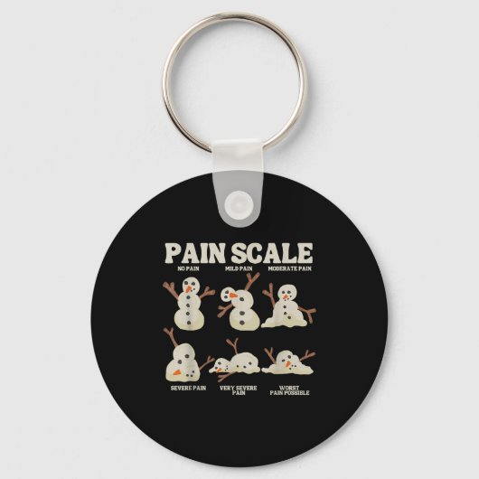 Pain Scale Snowman Nurse Christmas Xmas Snow Pajam Sleutelhanger (Voorkant)