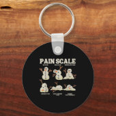 Pain Scale Snowman Nurse Christmas Xmas Snow Pajam Sleutelhanger (Voorkant)