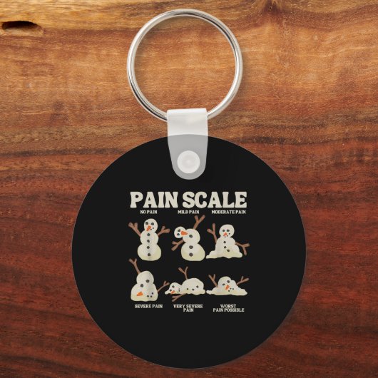 Pain Scale Snowman Nurse Christmas Xmas Snow Pajam Sleutelhanger (Voorkant)