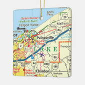 Painesville Ohio Map Keramisch Ornament (Links)