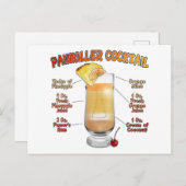 PAINKILLER Cocktail Recipe Art Briefkaart (Voorkant / Achterkant)