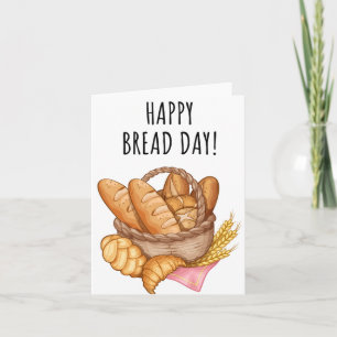 Pains Jour Puns Carte Anniversaire