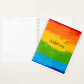 Paint à l'huile Rainbow LGBT 2026 Planner - Gay pr (Devant avec enveloppe)