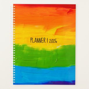 Paint à l'huile Rainbow LGBT 2026 Planner - Gay pr
