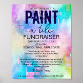Paint a tile fundraiser PTA PTO Poster (Voorkant)