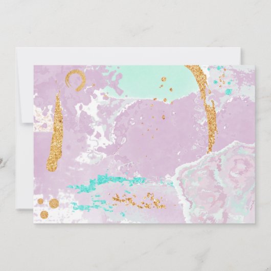 Paint Anniversaire Invitation avec photo (Dos)