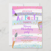 Paint Art Party Anniversaire Invitation (Devant)