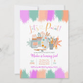 Paint Art Party Anniversaire Invitation (Devant)