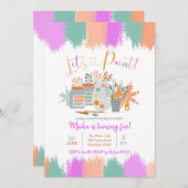 Paint Art Party Anniversaire Invitation (Devant / Derrière)