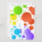 Paint Birthday Invitation Card (Garçon) (Dos)