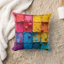 Paint Block Throw Pillow Kussen