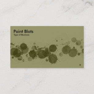 Paint Blots - DK Olive op Khaki Visitekaartje
