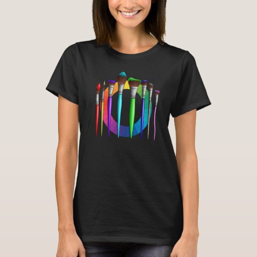 Paint Brush Artist Teacher Painter   T-shirt (Voorkant)