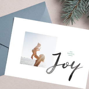 Paint Brush JOY Fotolijst Minimalistische LIEF Feestdagenkaart